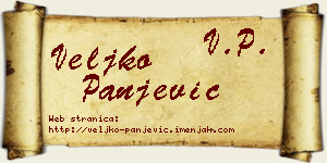 Veljko Panjević vizit kartica